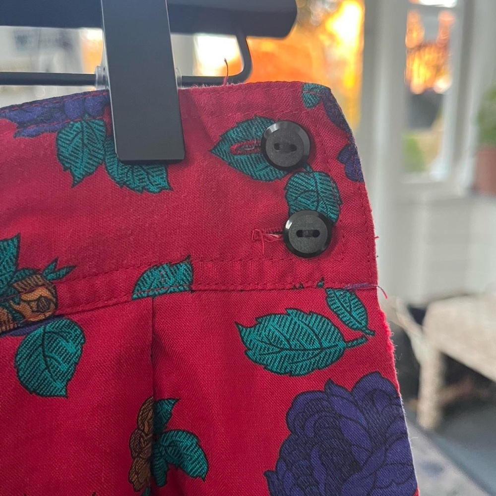 Floral Red Maxi Skirt - Picture 6 of 6